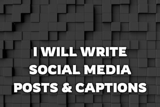 write social media posts and captions