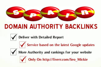 build 20 high trust flow authority spain backlinks