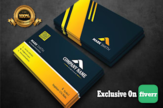 design unique double sided business card in 12hrs