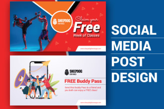 do social media posts, cover photo and  banner design
