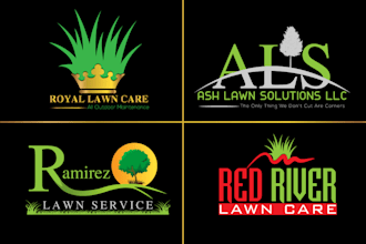 design lawn care logo with all files