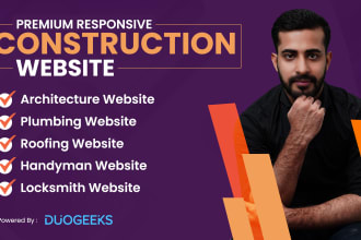 design construction, roofing, hvac, plumbing website