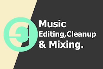clean, edit and mix your song