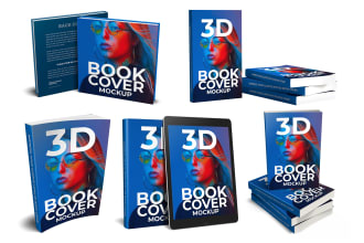 do 3d book cover mockup, ebook mockup, digital device mockup