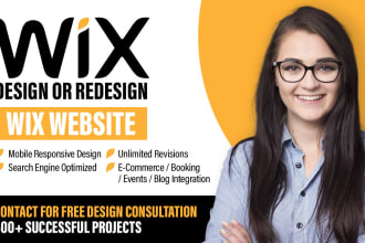 design or redesign a professional and responsive wix website or landing page