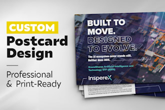 design a professional postcard for print and direct mail