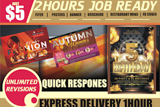 create flyer design,poster and any graphic work in 4 hrs