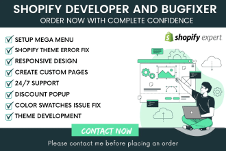 do shopify development, customization and bug fixes