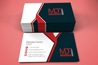 do unique, creative, professional business card design