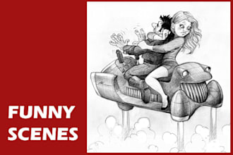 draw an awesome funny scene
