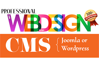 design a wordpress or joomla website for your business