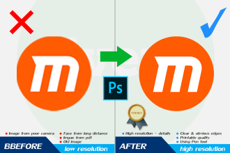 increase the resolution of your logo to max