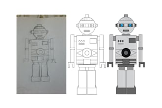 make any illustration, sketch into vector
