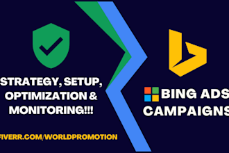 setup, optimize and manage bing PPC ad campaigns