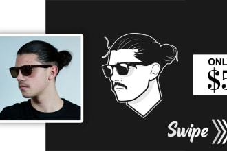 draw minimalist avatar  social media profile picture vector