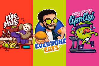 do a mascot, cartoon character logo