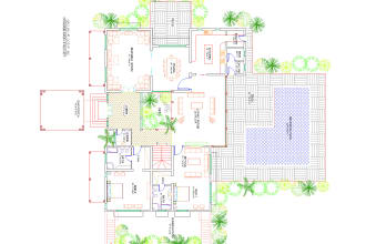 draft your sketch into 2d floor plans by autocad or revit