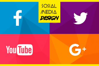 design facebook, youtube, twitter cover or header