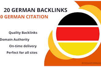 do 20 german backlinks and 20 citations