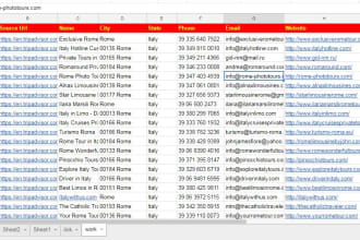 do web research and build an email list for your company