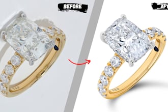 high end jewellery retouch service at low prices