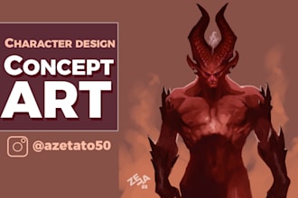 create character desings and conceptual art