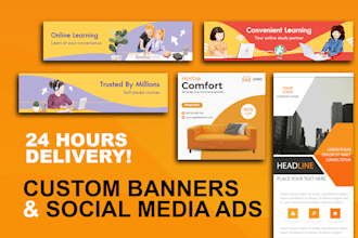 design professional social media banner, post, creative ads