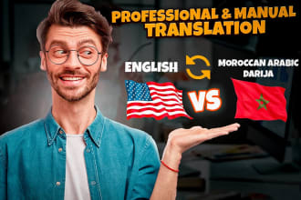 do fluent moroccan arabic to english translation services