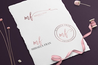 design a high quality feminine, watercolor logo