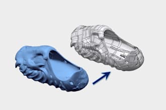 do reverse engineering, cad modeling from stl, obj, scanned files