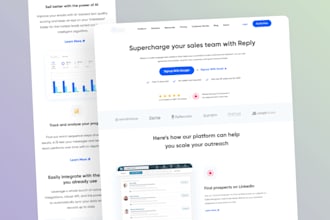 design saas and ai web app landing pages in figma