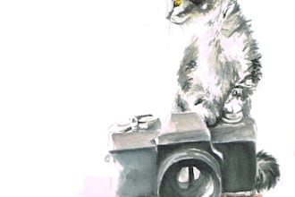 do traditional watercolor animal drawing