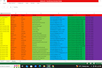 do any data scraping, web research, list building