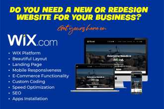 design wix website design or redesign wix website