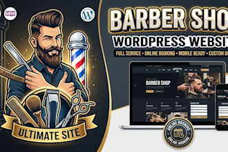 make a online appointment barber shop wordpress website