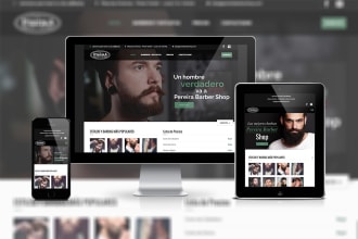 make a responsive barber shop website