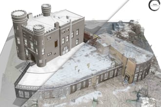 create 3d model from point cloud 2d cad or hand sketch