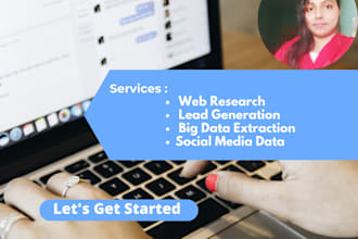 provide expert b2b lead generation and web research services