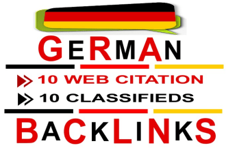 build 20 domain authoriy german backlinks 2 tier