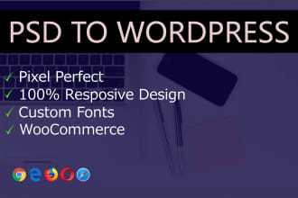 convert psd to wordpress or html to wordpress