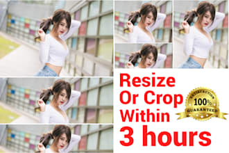 crop, resize, rotate or reduce image size by photoshop in 3 hours