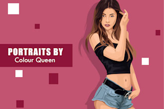 draw vector cartoon portrait from your photo