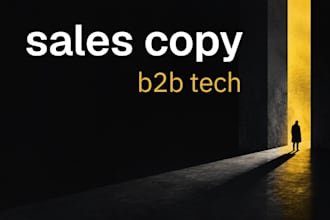 write sales copy for landing pages and sales pages