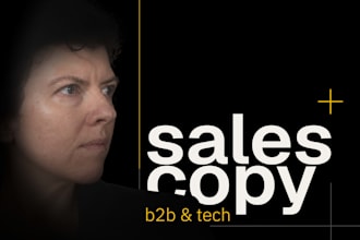 write sales copy for landing pages, sales pages, and funnels