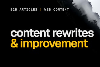 rewrite and improve articles, blogs, and website content