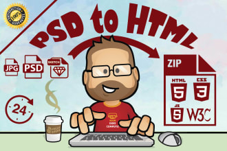 convert psd to html, figma to html, xd to html