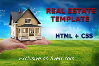 design HTML real estate template