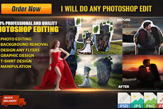 do any photoshop edit, graphic design, manipulation, retouch