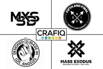 do y2k urban streetwear clothing brand logo design