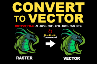 do high quality vector tracing for your image